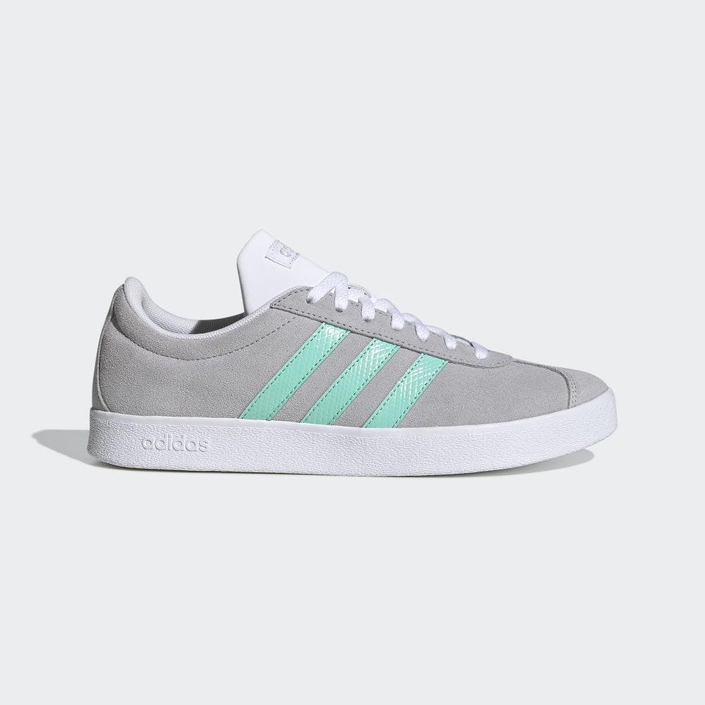 Adidasi Skate Adidas VL Court 2.0 Dama Romania - Gri/Verde Menta/Argintii EG4110